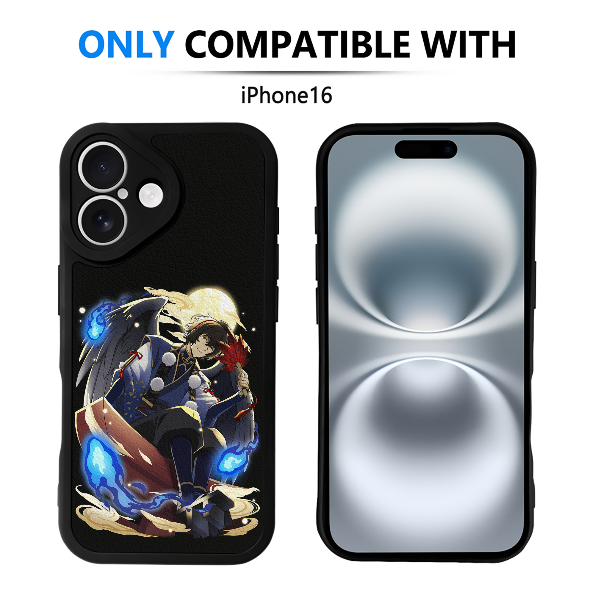 （画像用） 文豪ストレイドッグス Bungo Stray Dogs 【iPhone 16シリーズ対応】シリコンスマホケース（レザー調） 材質：シリコン